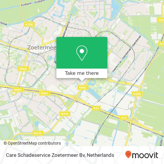 Care Schadeservice Zoetermeer Bv kaart