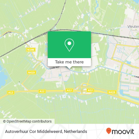 Autoverhuur Cor Middelweerd kaart