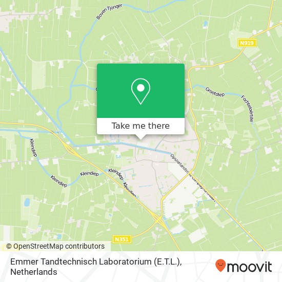 Emmer Tandtechnisch Laboratorium (E.T.L.) kaart