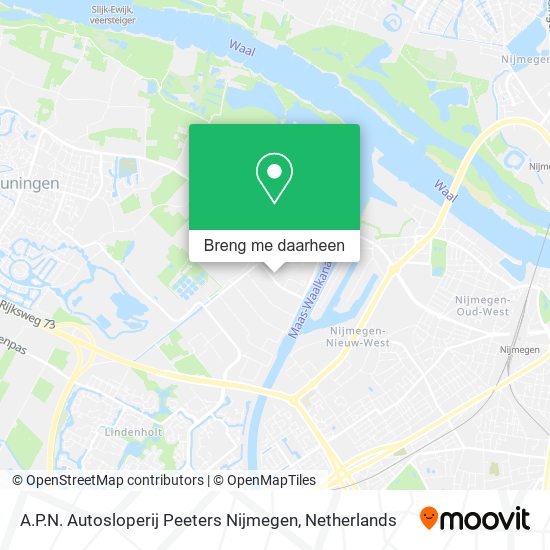 A.P.N. Autosloperij Peeters Nijmegen kaart