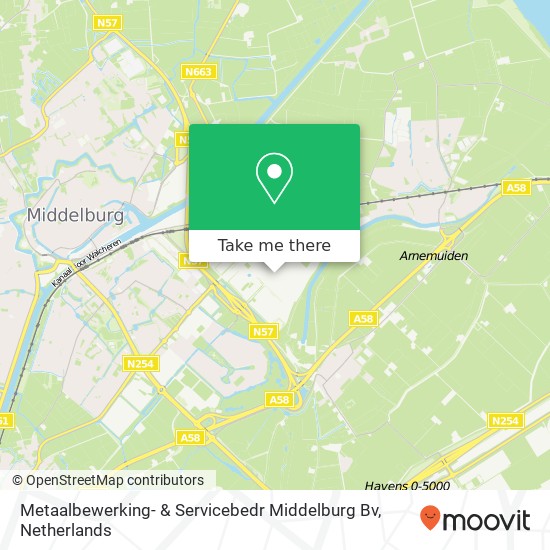 Metaalbewerking- & Servicebedr Middelburg Bv kaart