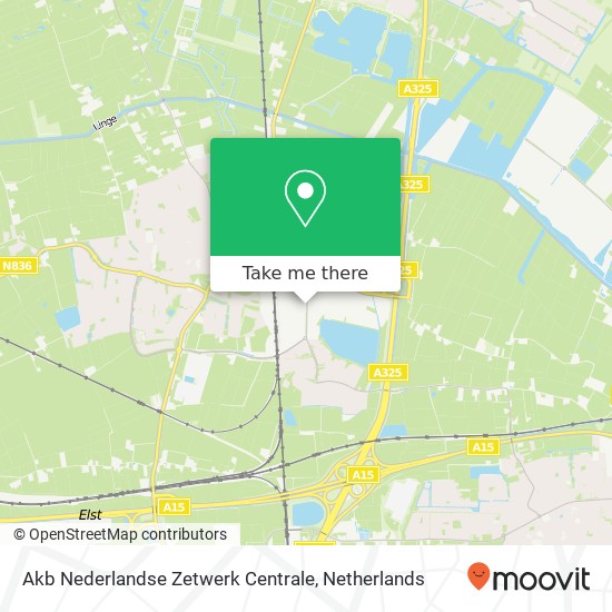 Akb Nederlandse Zetwerk Centrale kaart
