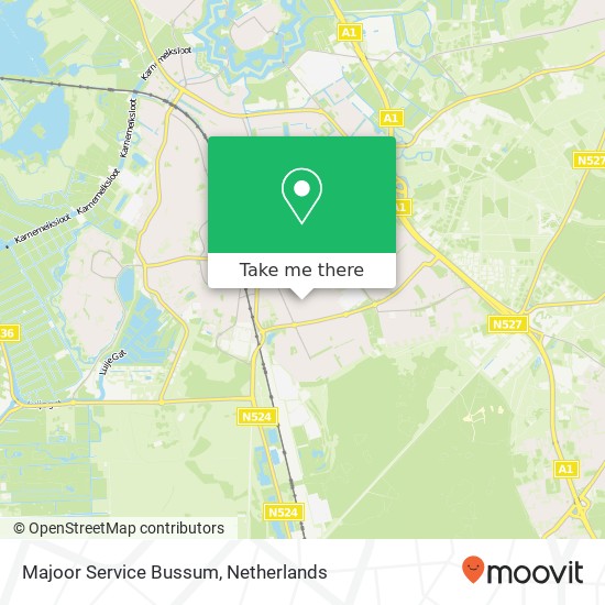 Majoor Service Bussum kaart