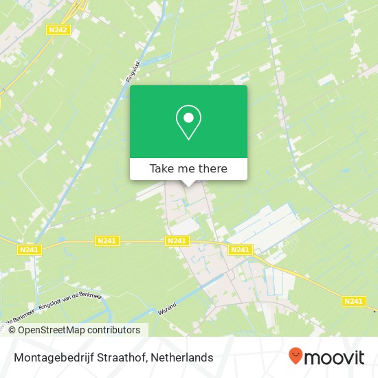 Montagebedrijf Straathof kaart