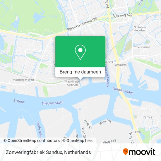 Zonweringfabriek Sandux kaart