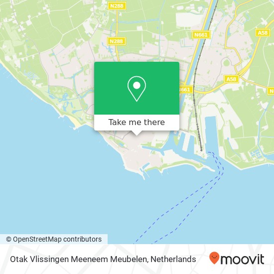 Otak Vlissingen Meeneem Meubelen kaart