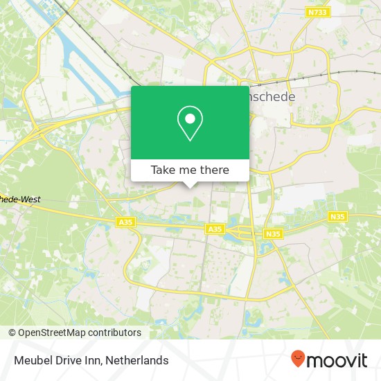 Meubel Drive Inn kaart