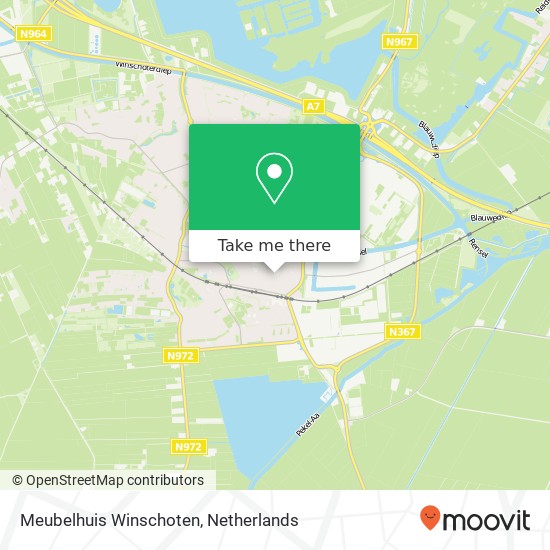 Meubelhuis Winschoten kaart