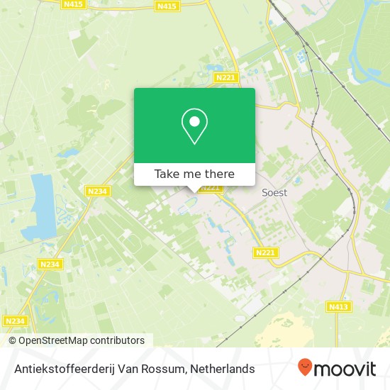 Antiekstoffeerderij Van Rossum kaart