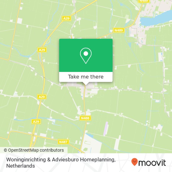 Woninginrichting & Adviesburo Homeplanning kaart