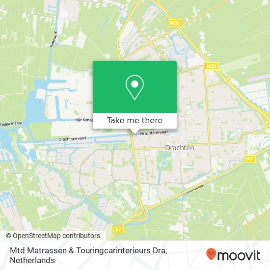 Mtd Matrassen & Touringcarinterieurs Dra kaart
