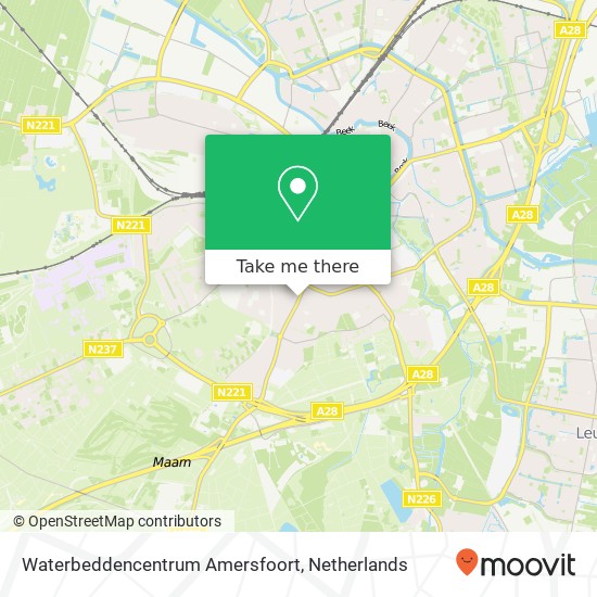 Waterbeddencentrum Amersfoort kaart