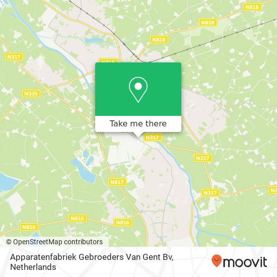 Apparatenfabriek Gebroeders Van Gent Bv kaart