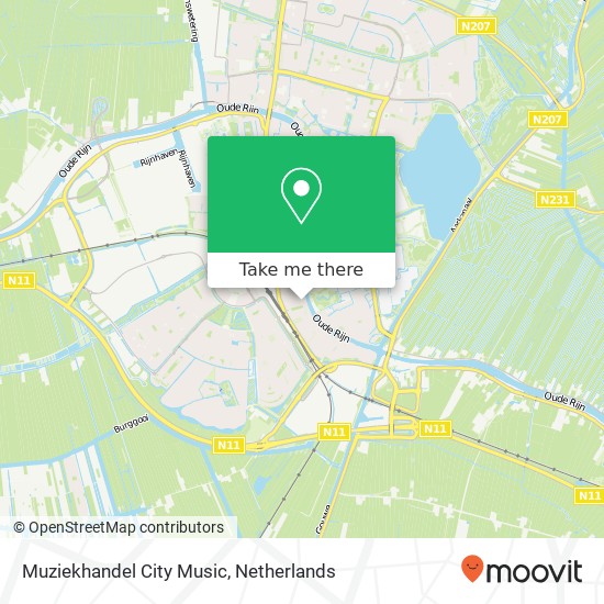 Muziekhandel City Music kaart