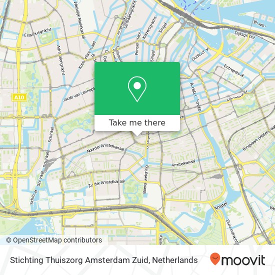 Stichting Thuiszorg Amsterdam Zuid kaart