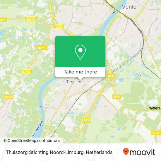 Thuiszorg Stichting Noord-Limburg kaart