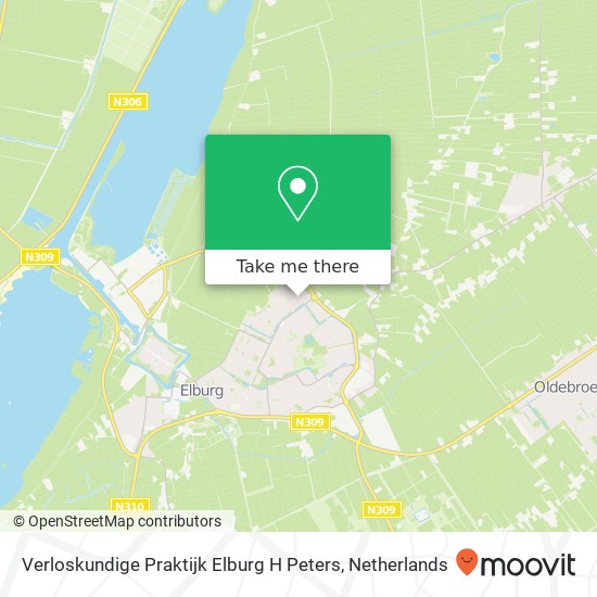 Verloskundige Praktijk Elburg H Peters kaart