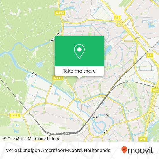 Verloskundigen Amersfoort-Noord kaart