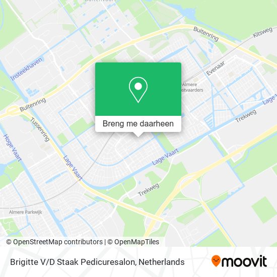 Brigitte V / D Staak Pedicuresalon kaart