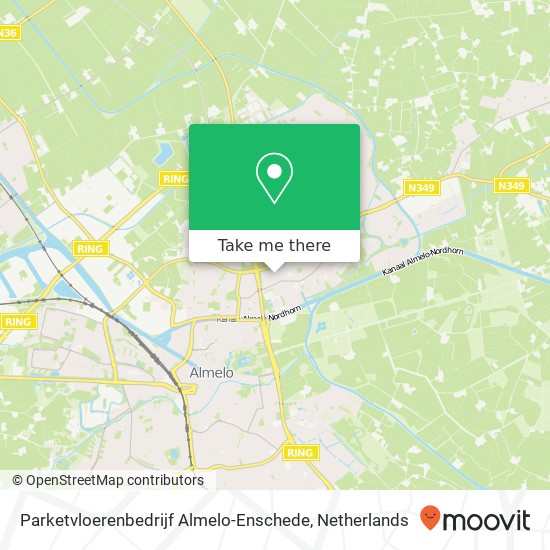 Parketvloerenbedrijf Almelo-Enschede kaart