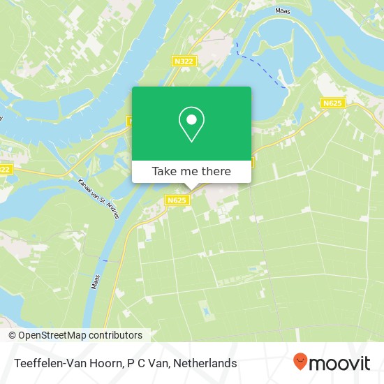 Teeffelen-Van Hoorn, P C Van kaart