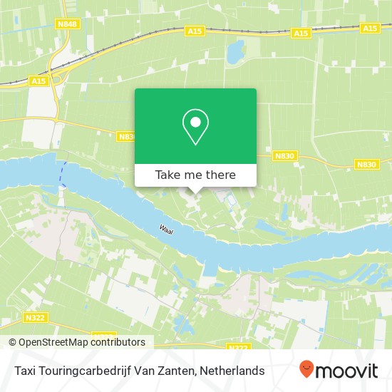 Taxi Touringcarbedrijf Van Zanten kaart