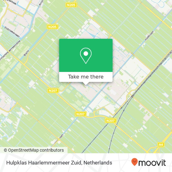 Hulpklas Haarlemmermeer Zuid kaart