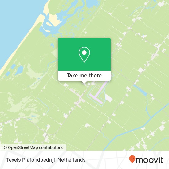 Texels Plafondbedrijf kaart