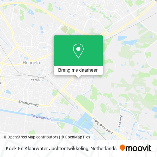 Koek En Klaarwater Jachtontwikkeling kaart