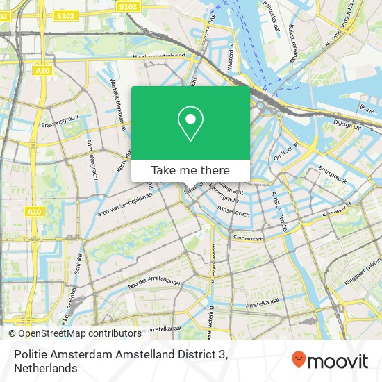 Politie Amsterdam Amstelland District 3 kaart