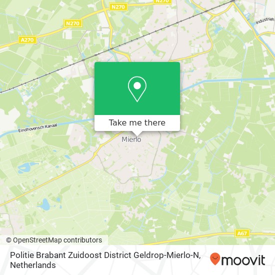 Politie Brabant Zuidoost District Geldrop-Mierlo-N kaart