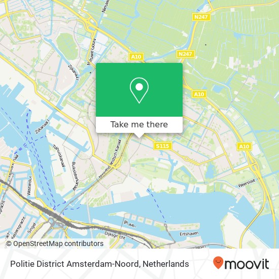 Politie District Amsterdam-Noord kaart