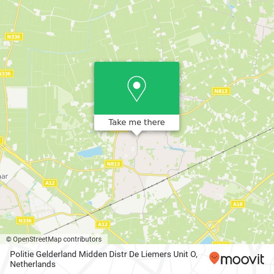 Politie Gelderland Midden Distr De Liemers Unit O kaart
