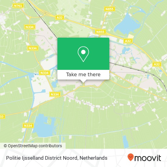 Politie Ijsselland District Noord kaart