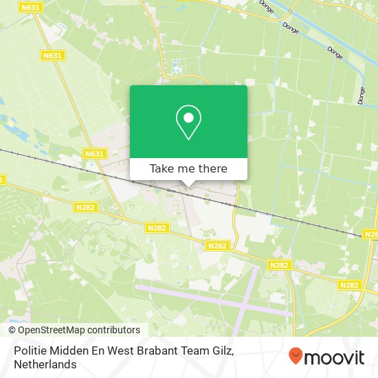 Politie Midden En West Brabant Team Gilz kaart