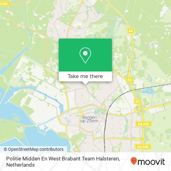 Politie Midden En West Brabant Team Halsteren kaart