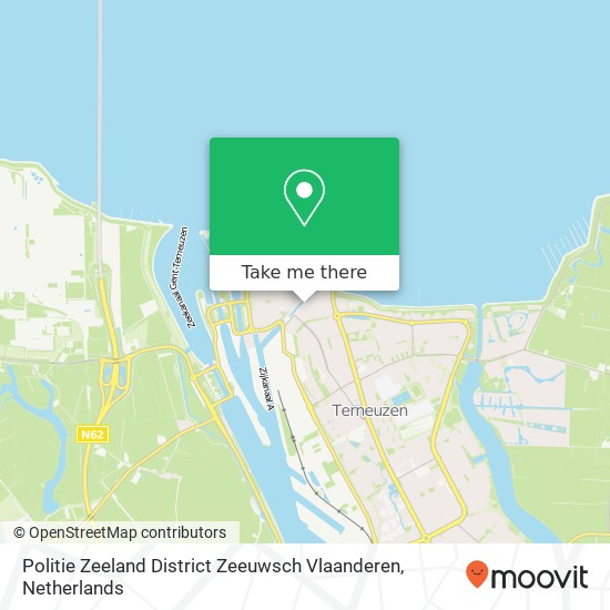 Politie Zeeland District Zeeuwsch Vlaanderen kaart