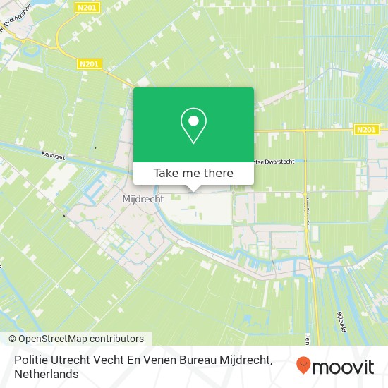 Politie Utrecht Vecht En Venen Bureau Mijdrecht kaart