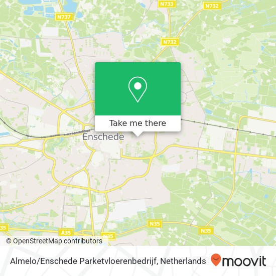 Almelo / Enschede Parketvloerenbedrijf kaart