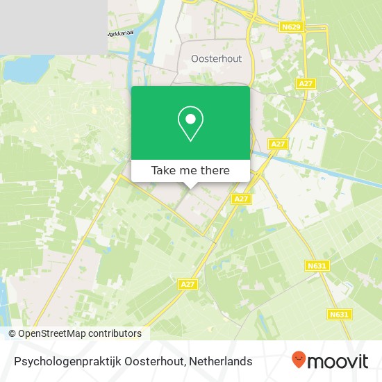 Psychologenpraktijk Oosterhout kaart