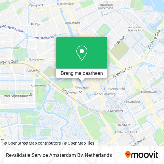 Revalidatie Service Amsterdam Bv kaart