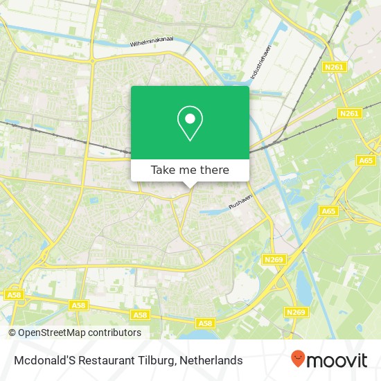 Mcdonald'S Restaurant Tilburg kaart