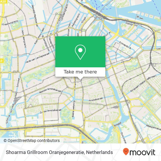 Shoarma Grillroom Oranjegeneratie kaart