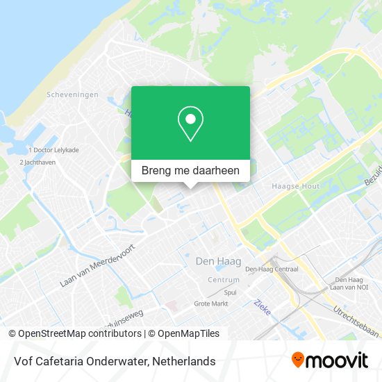 Vof Cafetaria Onderwater kaart