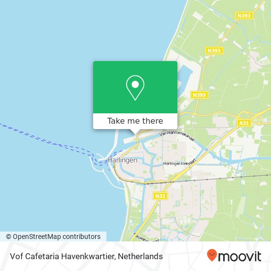 Vof Cafetaria Havenkwartier kaart