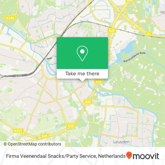 Firma Veenendaal Snacks / Party Service kaart