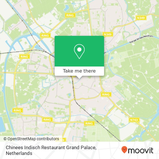 Chinees Indisch Restaurant Grand Palace kaart