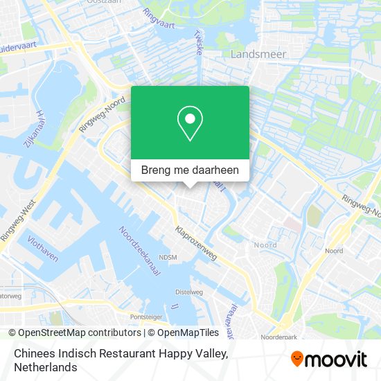 Chinees Indisch Restaurant Happy Valley kaart