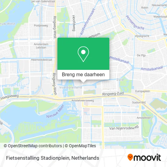 Fietsenstalling Stadionplein kaart
