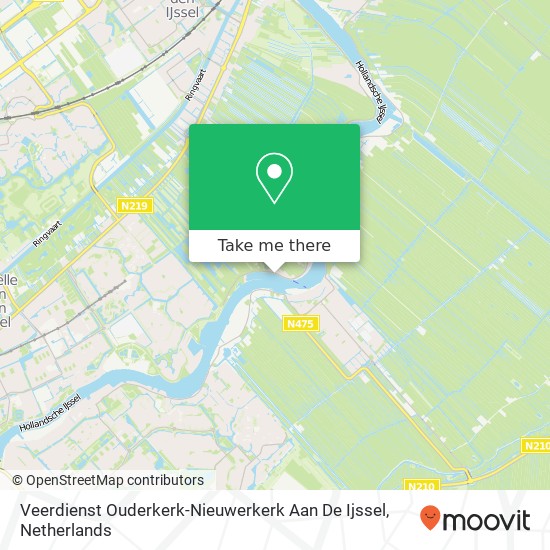 Veerdienst Ouderkerk-Nieuwerkerk Aan De Ijssel kaart